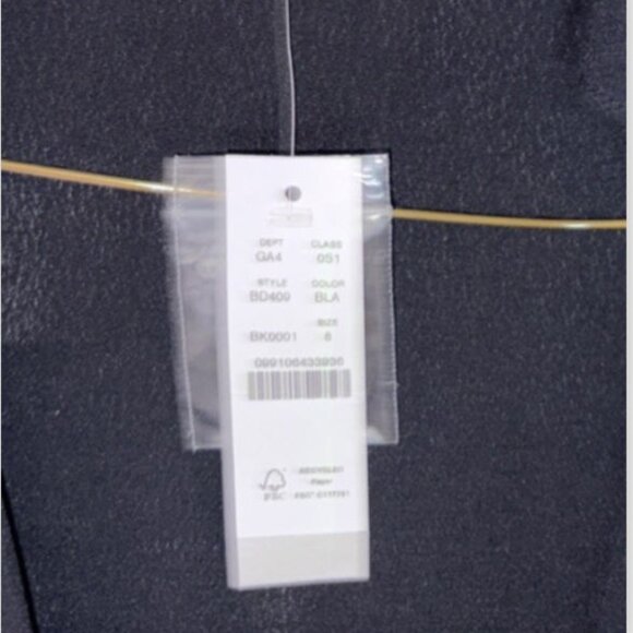 New J. Crew Drapey Wrap Dress in Drapey Black Size 8 BD409 MSRP $128 - Picture 6 of 6